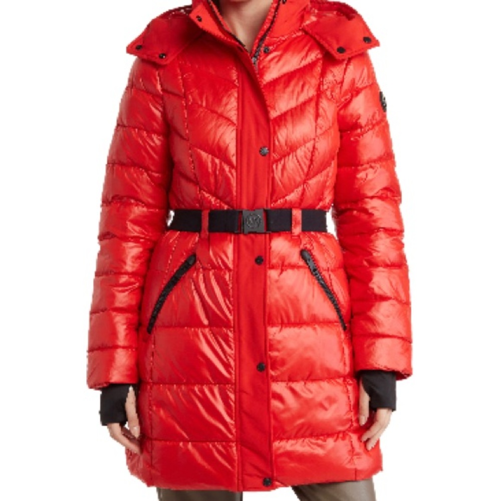 Michael Kors brand new with tags red puffer jacket size small